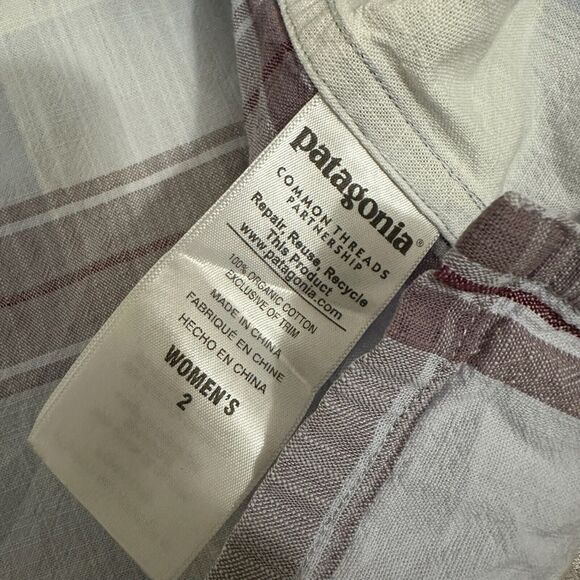 PATAGONIA W's Settlers Top Plaid in Romany Tundra Purple - Picture 8 of 12